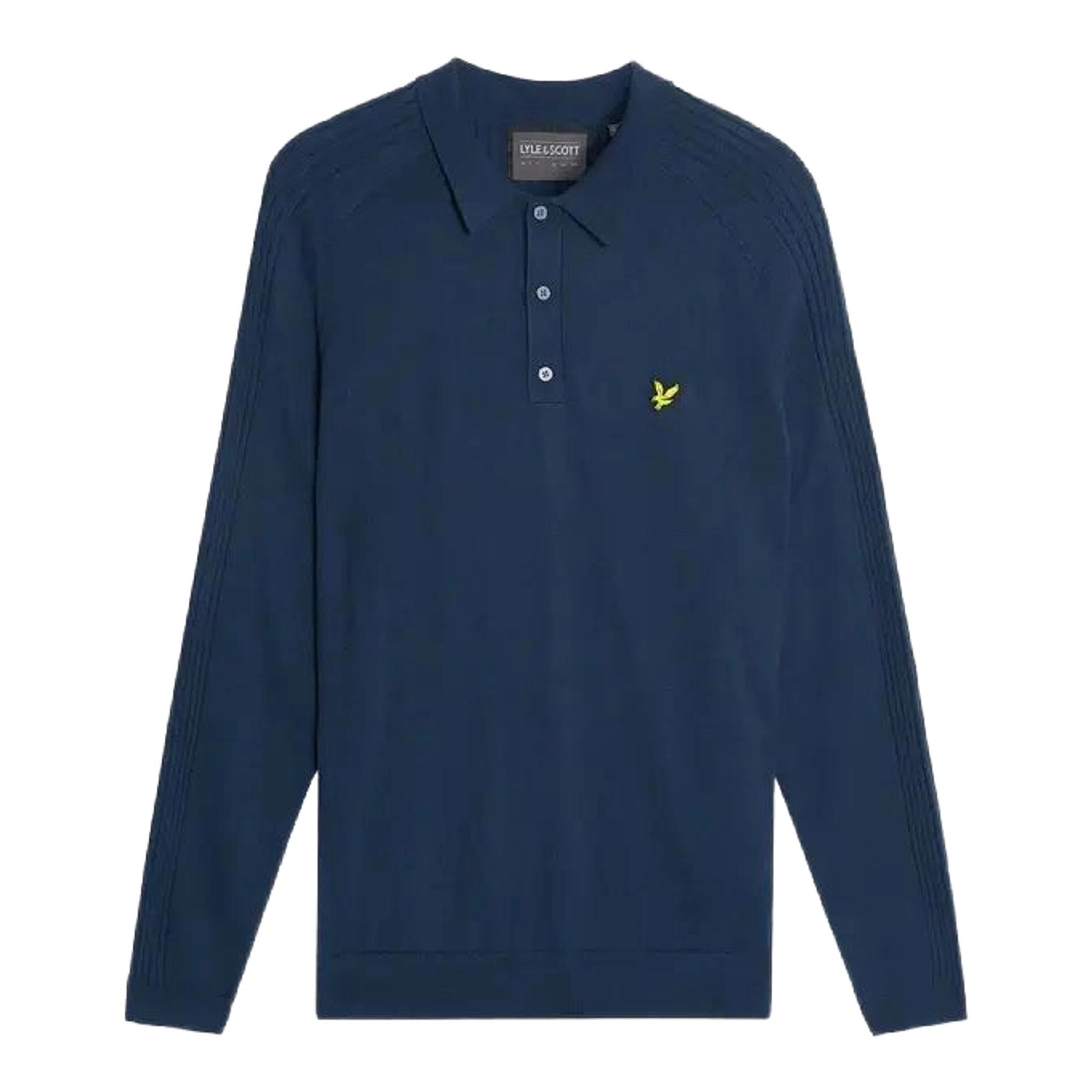 Lyle & Scott Long Sleeve Knitted Polo Shirt Herren