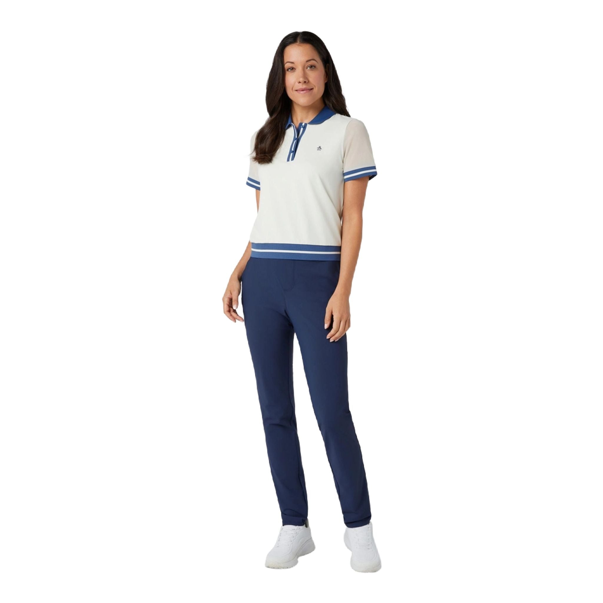 Original Penguin Waist Length Colourblock Polo Damen