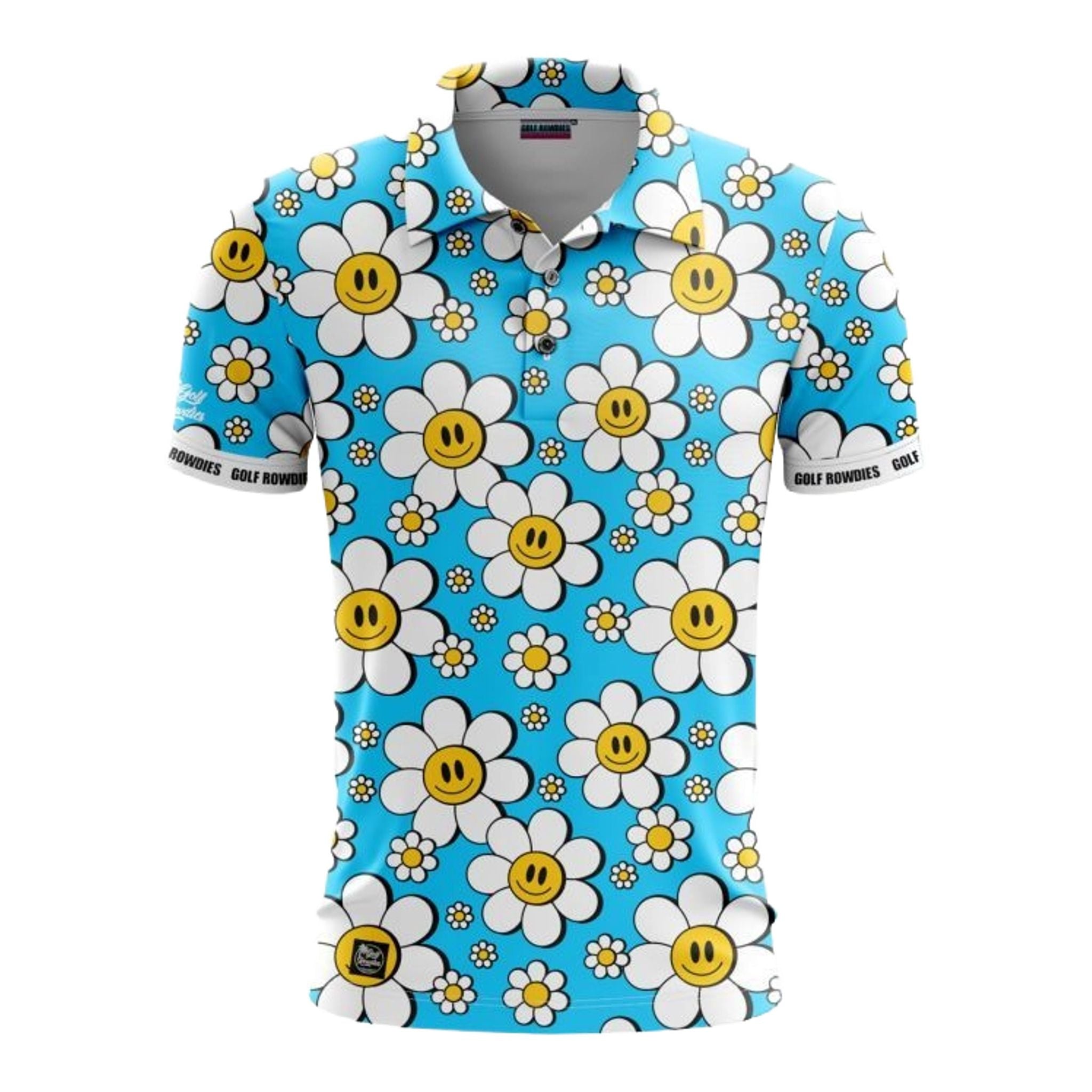 Golf Rowdies Happy Flower Polo Herren