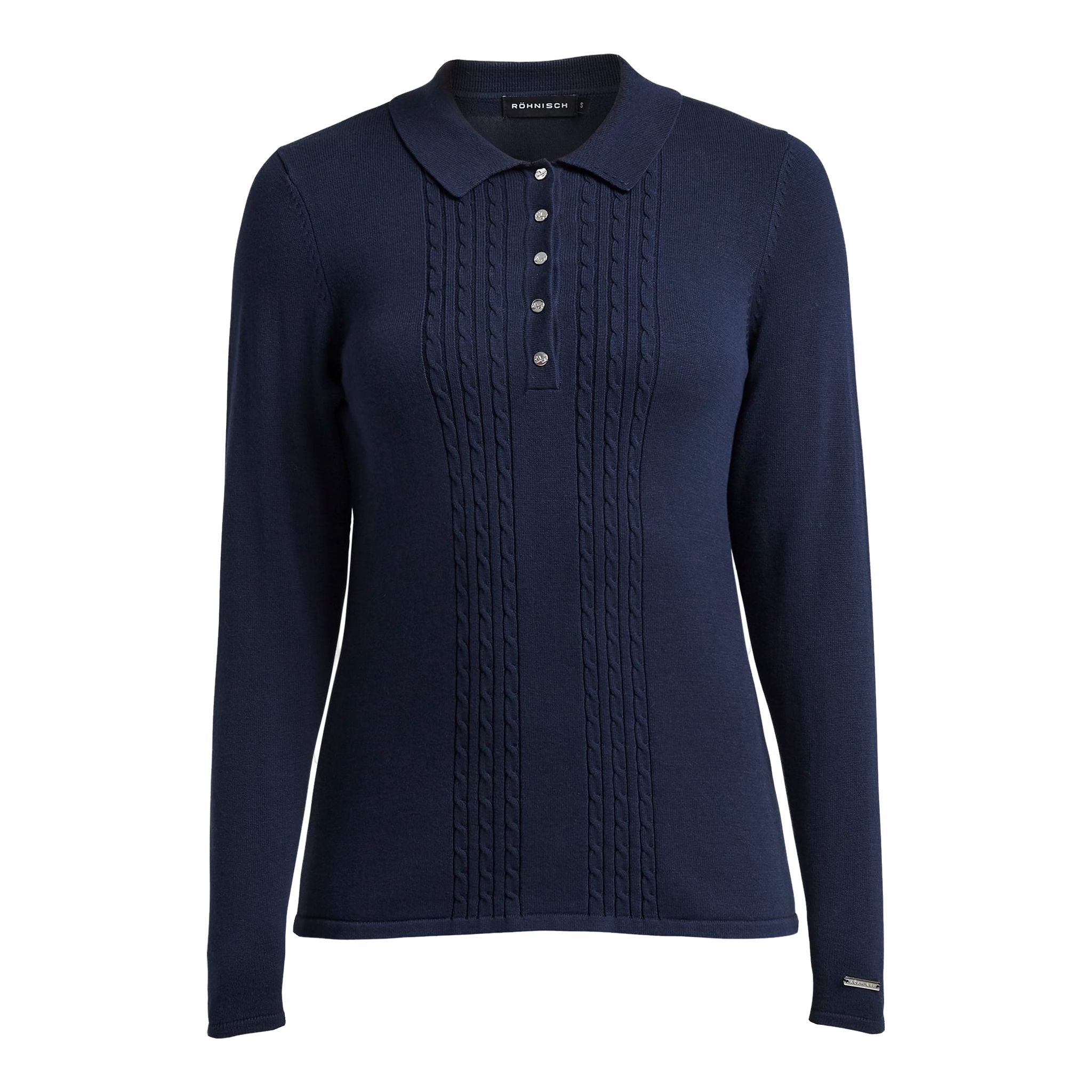 Röhnisch Knitted Langarm Polo Damen