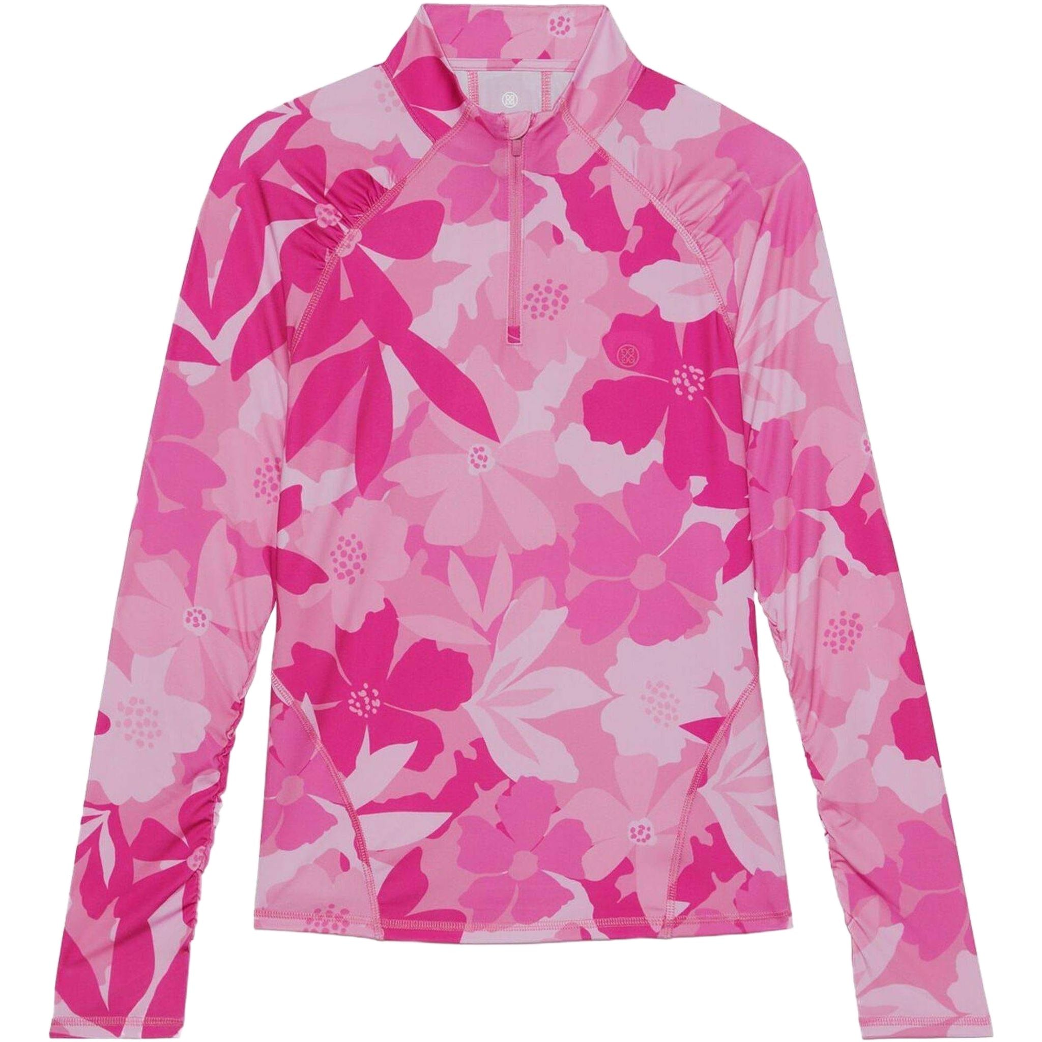 Dámské polo s dlouhým rukávem GFORE Floral Camo 1/4 Zip