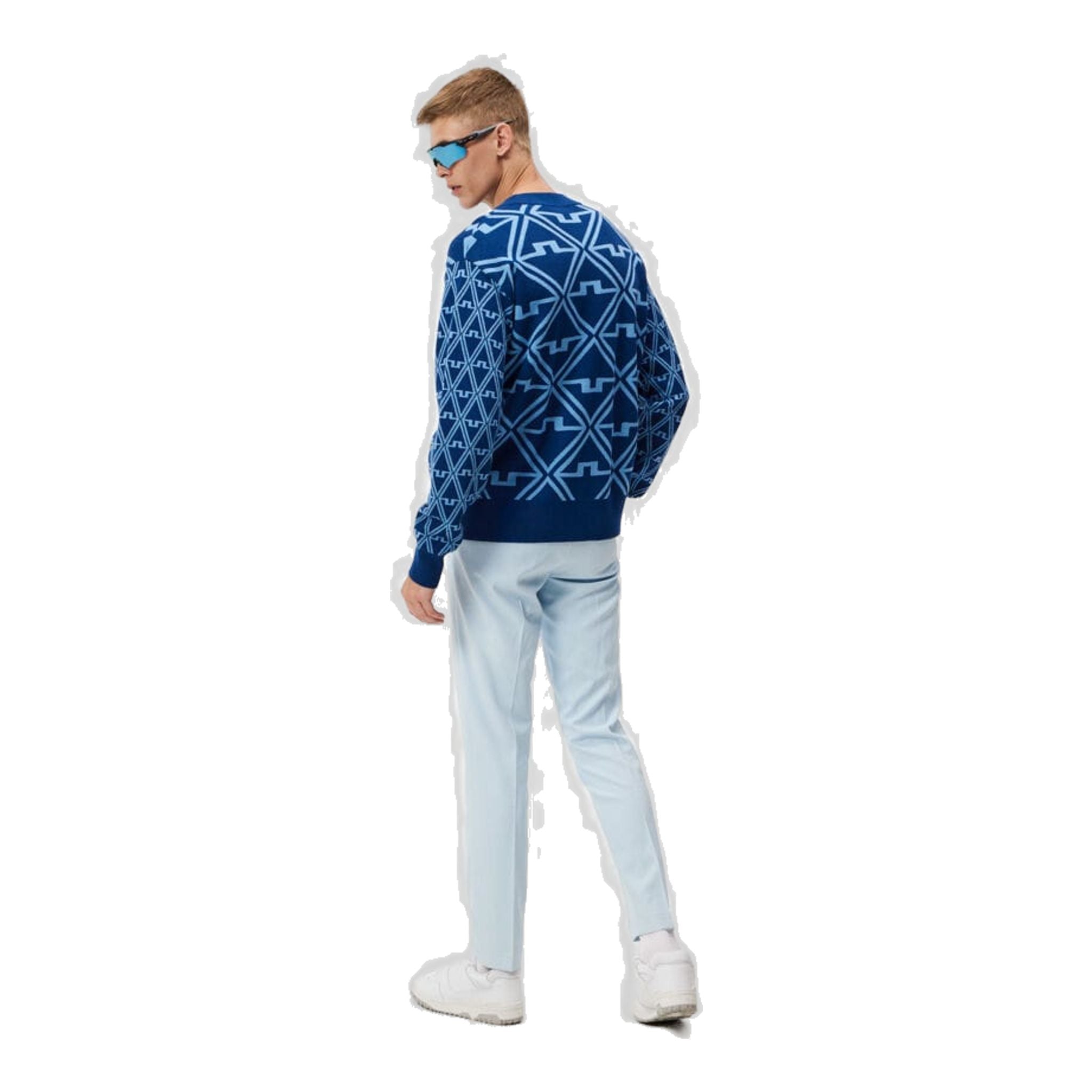 J. Lindeberg Isaac Jacquard Knitted Sweater Pullover Herren