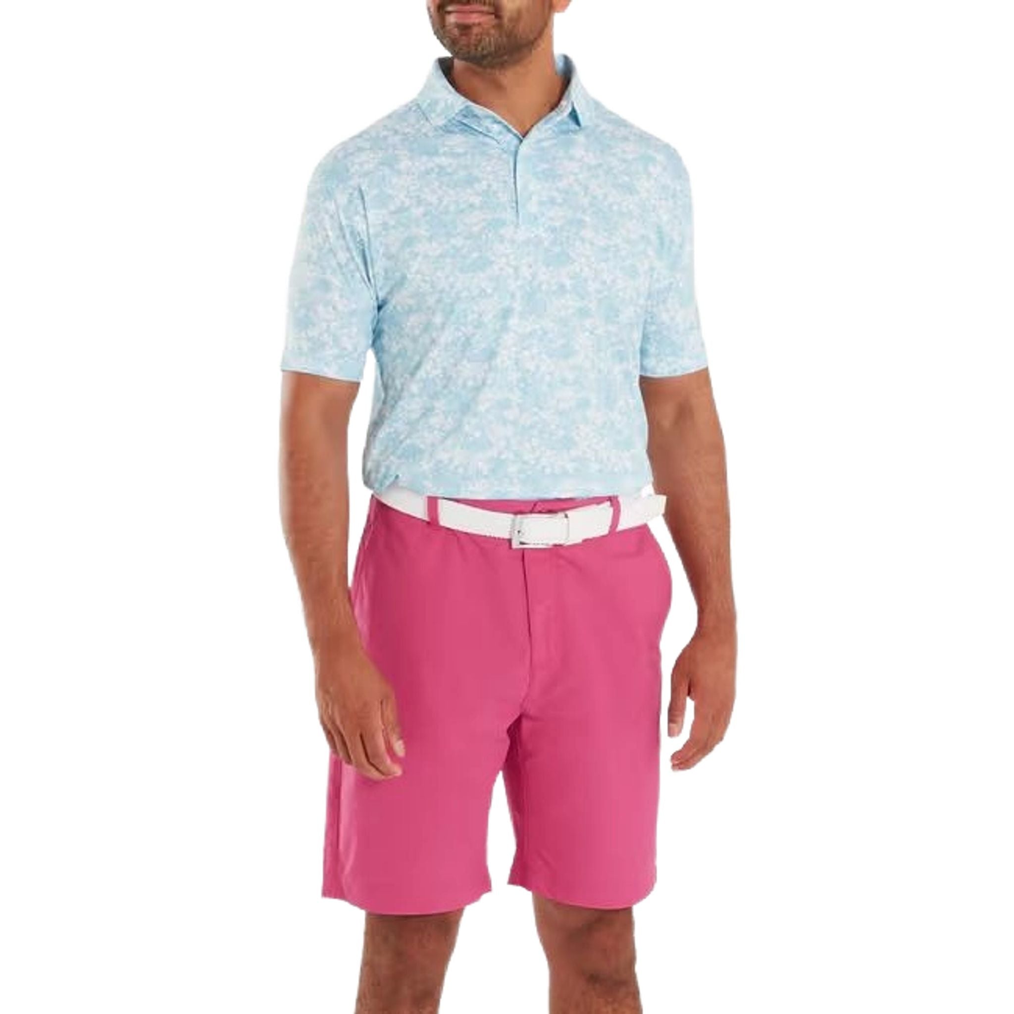 Footjoy Garden Print Lisle Polo Herren