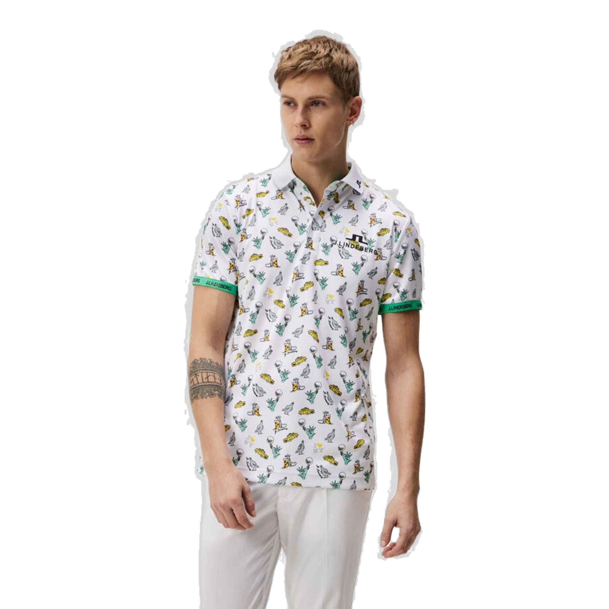 J. Lindeberg KV Print Poloshirt Herren