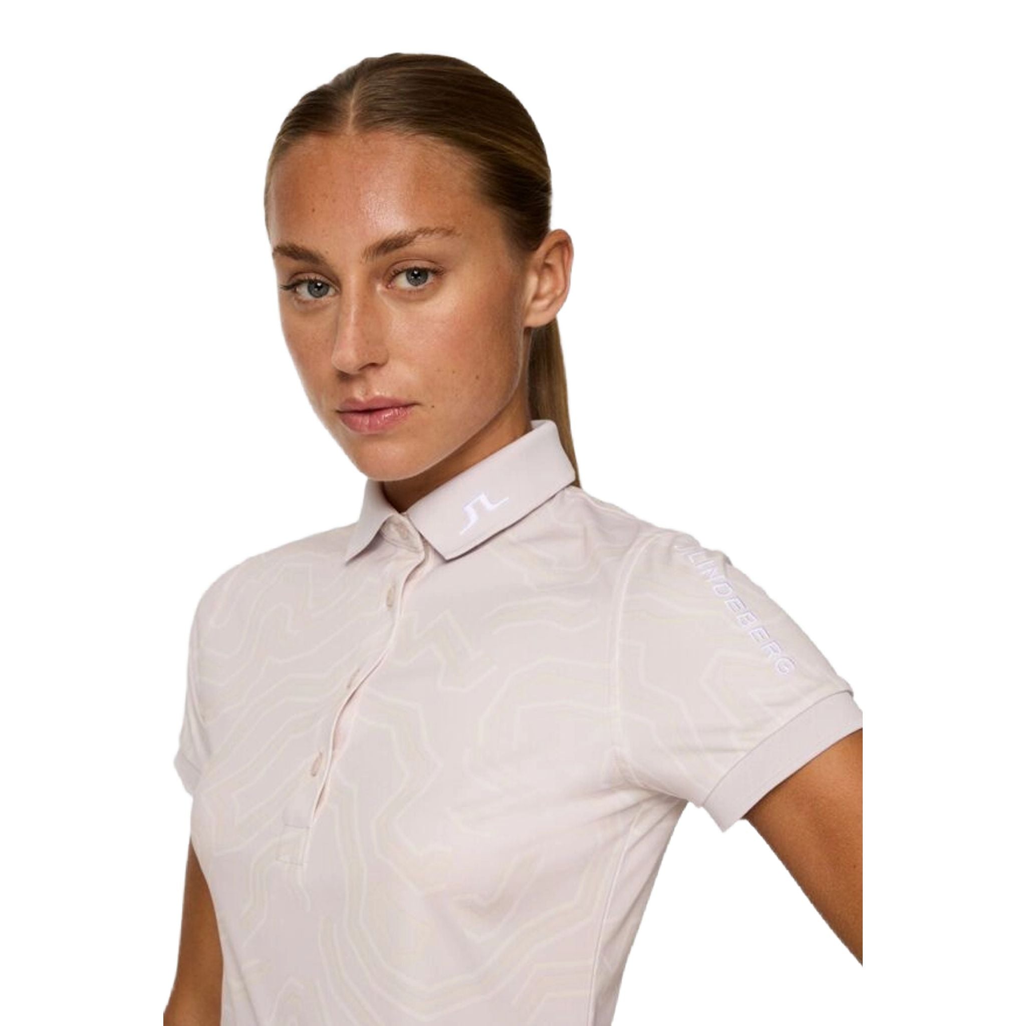 J. Lindeberg Tour Tech Print Polo Damen
