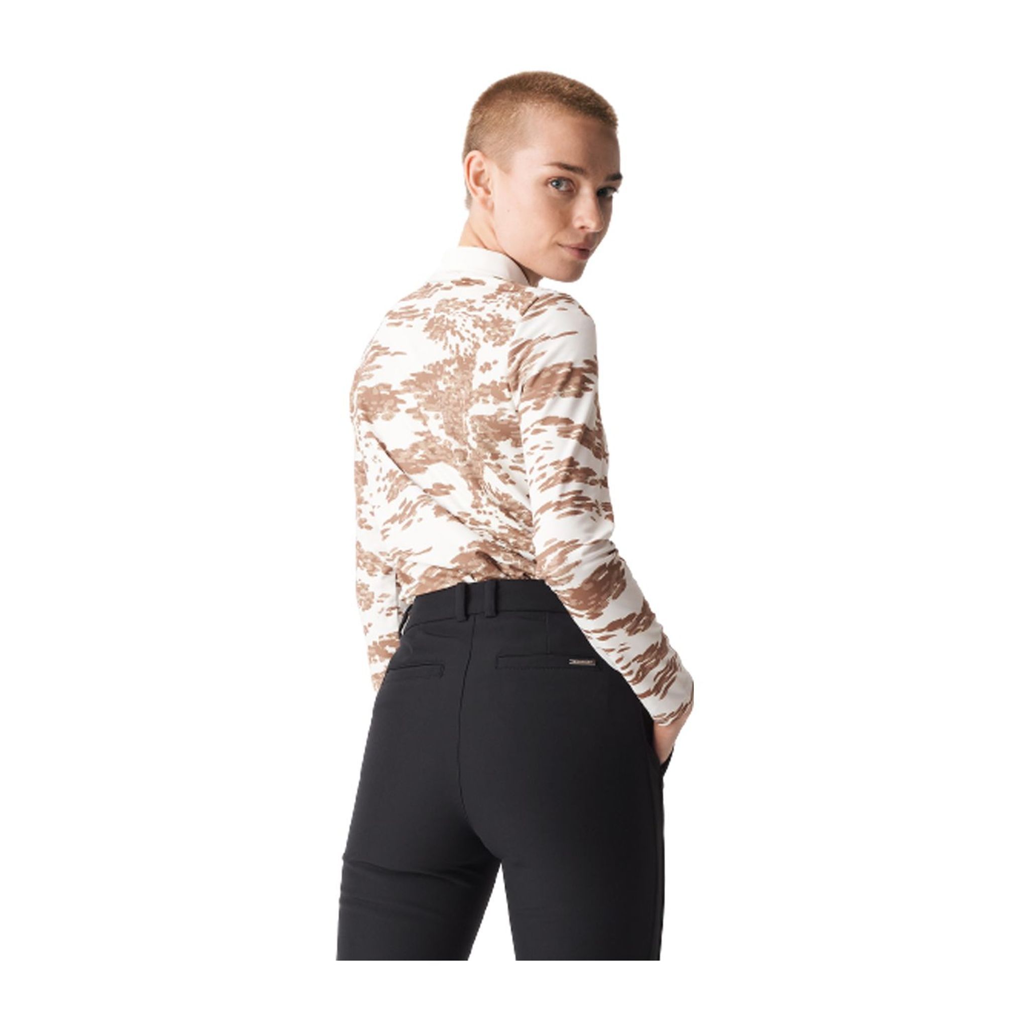 Röhnisch W Polo Sia Dlouhý rukáv Beige/Camo Dámské