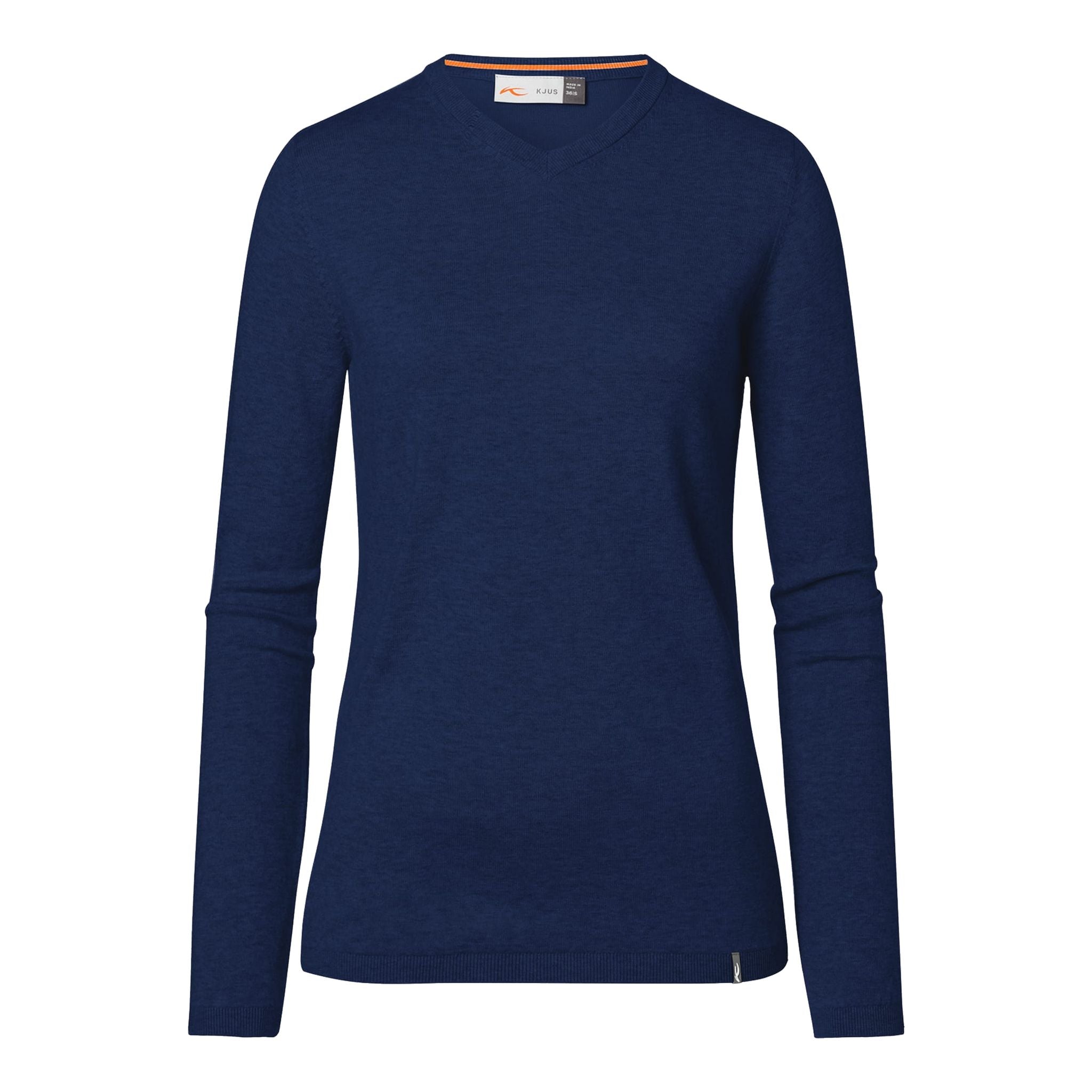 Kjus W Pullover V-Ausschnitt Kicki Atlanta Blau Meliert Damen
