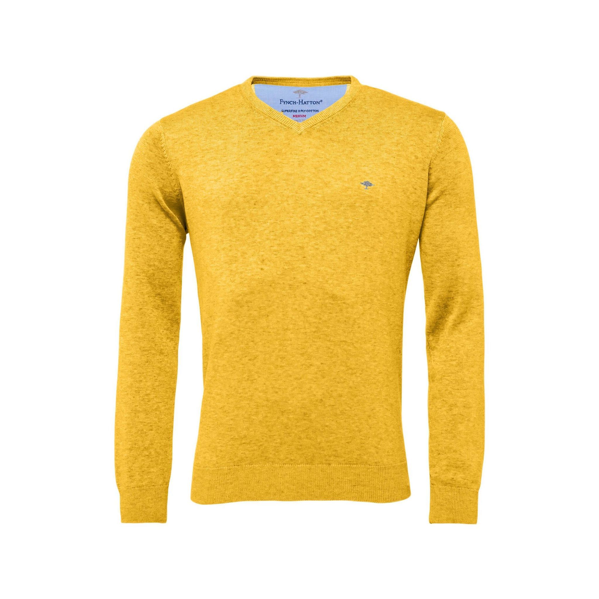 Fynch Hatton V-Neck Superfine Golf Pullover Herren Soft Sun Herren
