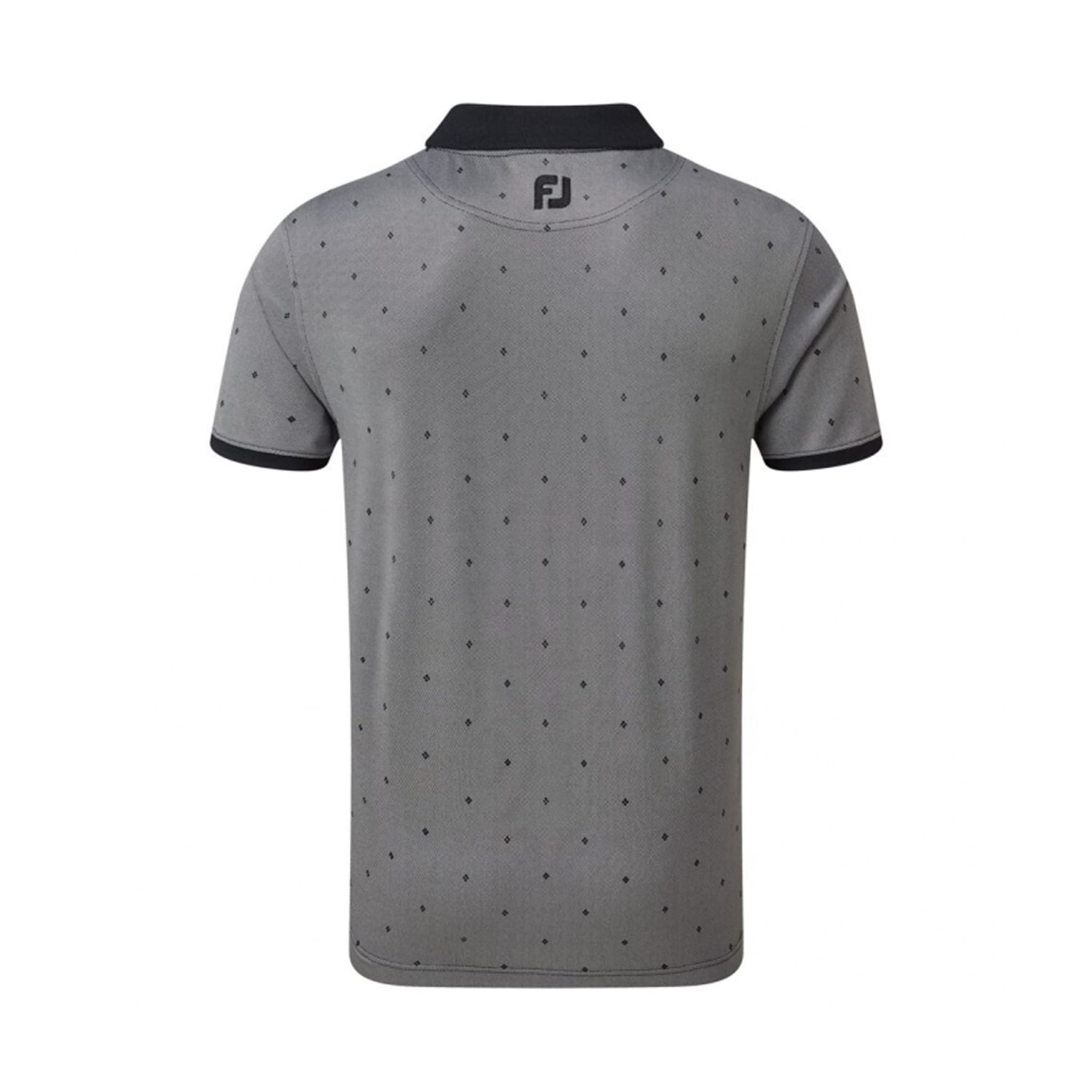 Footjoy M Birdseye Argyle SS Polo Black/White Herren