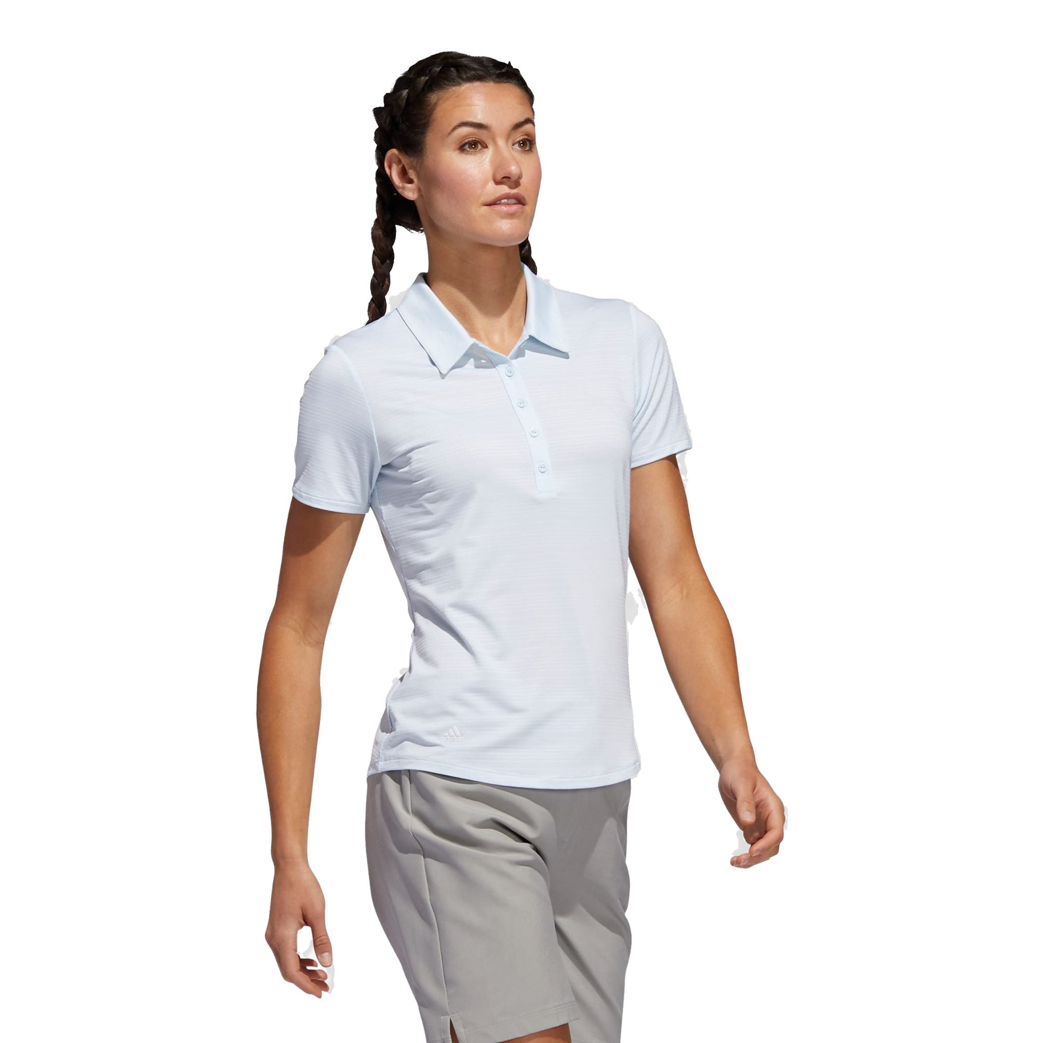 Adidas W Microdot SS Polo Sky Tint Damen