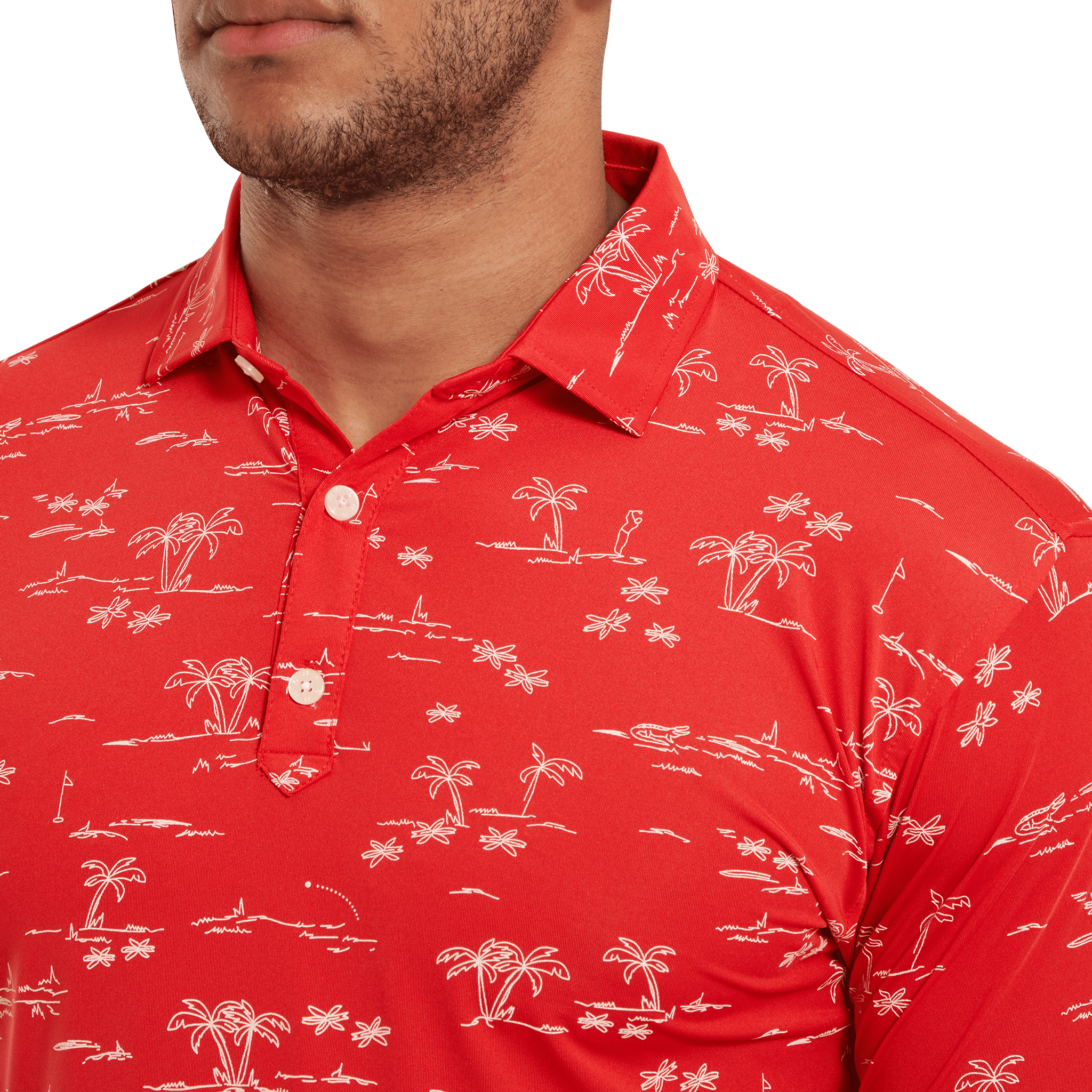 Footjoy Tropic Golf Print Polo Herren