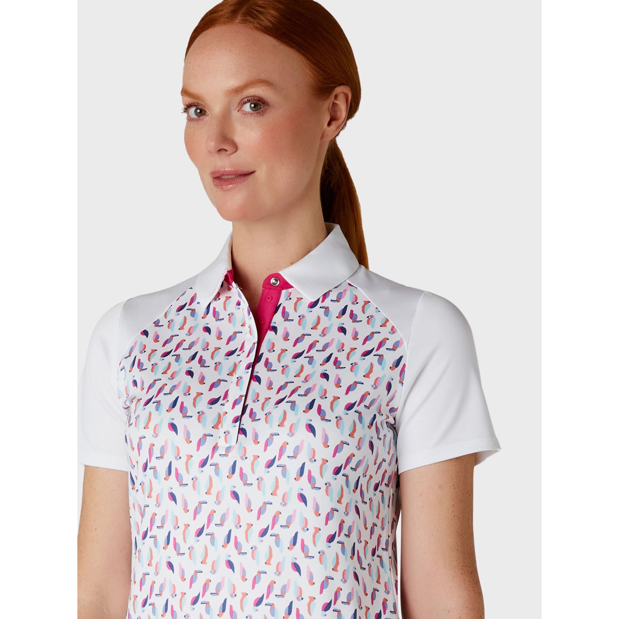 Callaway Birdie/Eagle Print Polo Damen