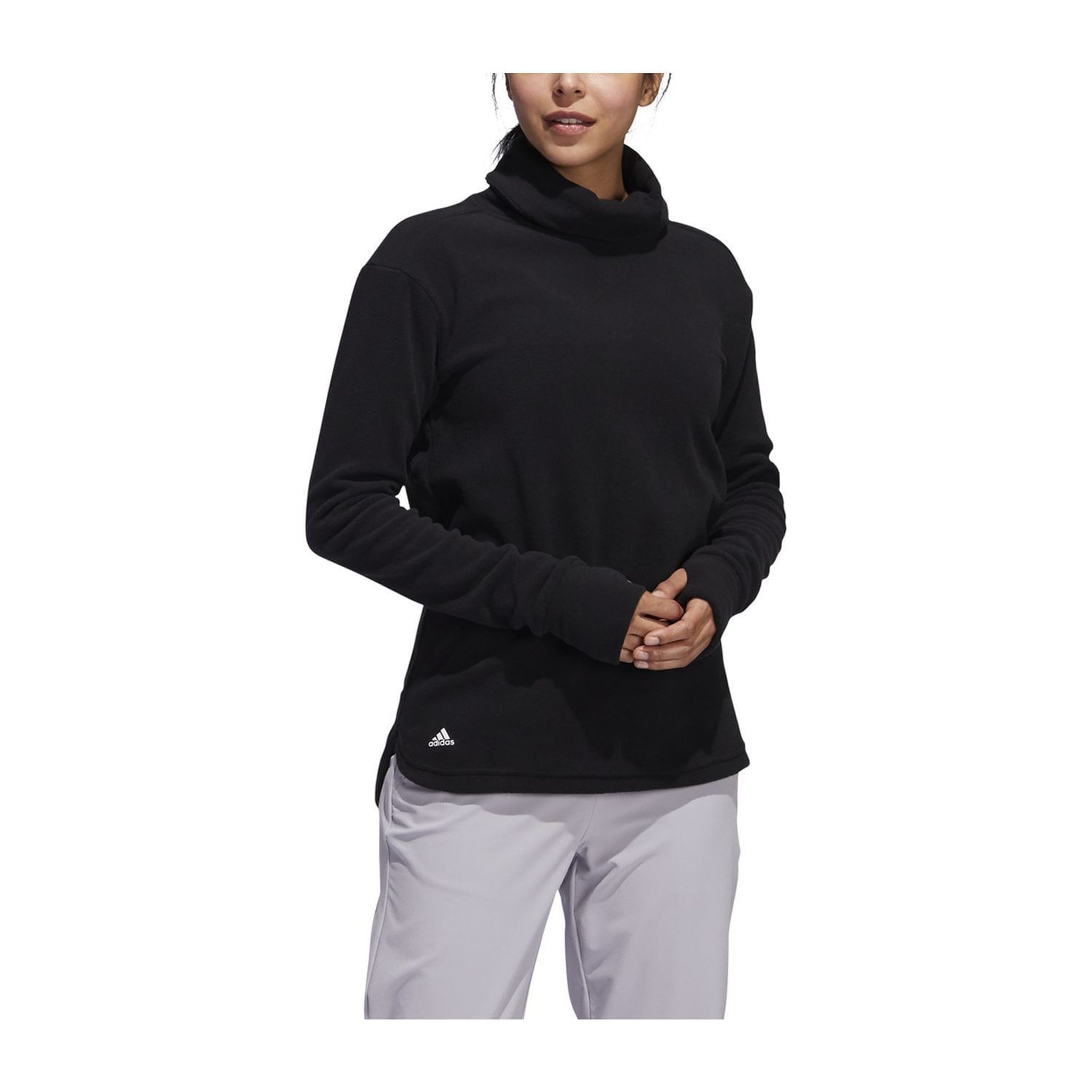 Adidas W Svetr Polarfleece Mock Černý Dámský