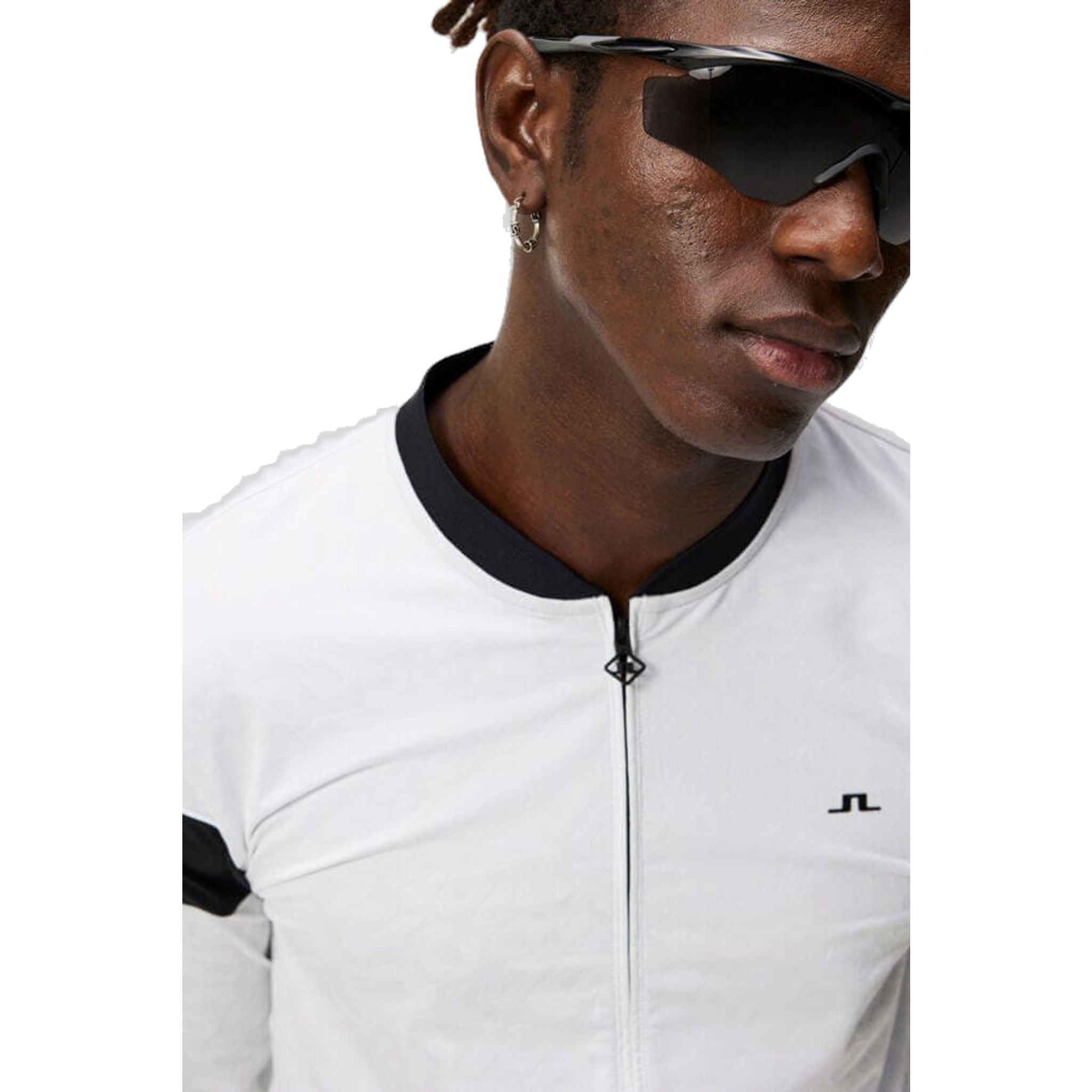 J. Lindeberg M Charles Zip Midlayer Weiß Herren