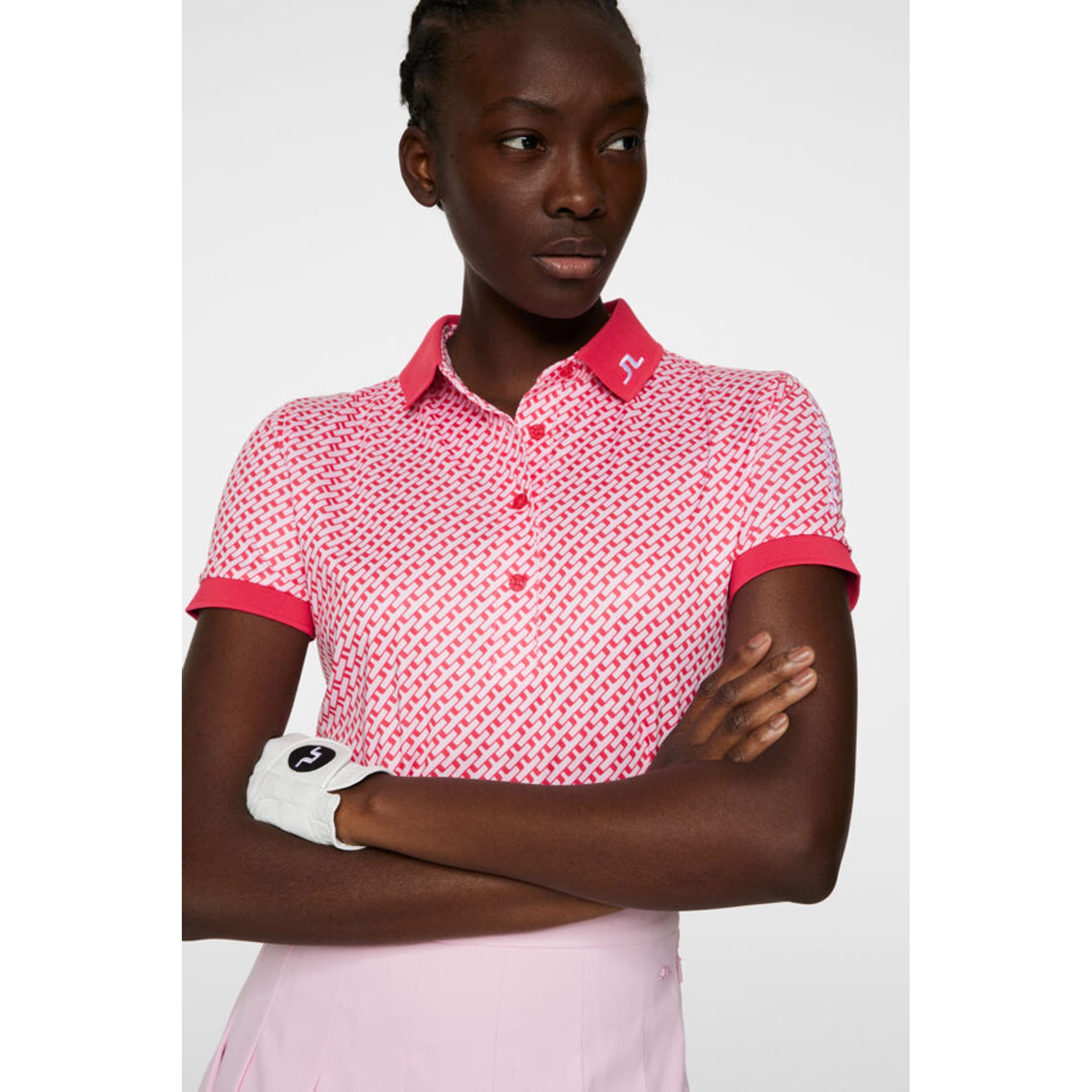 J. Lindeberg Tour Tech Print Polo Damen