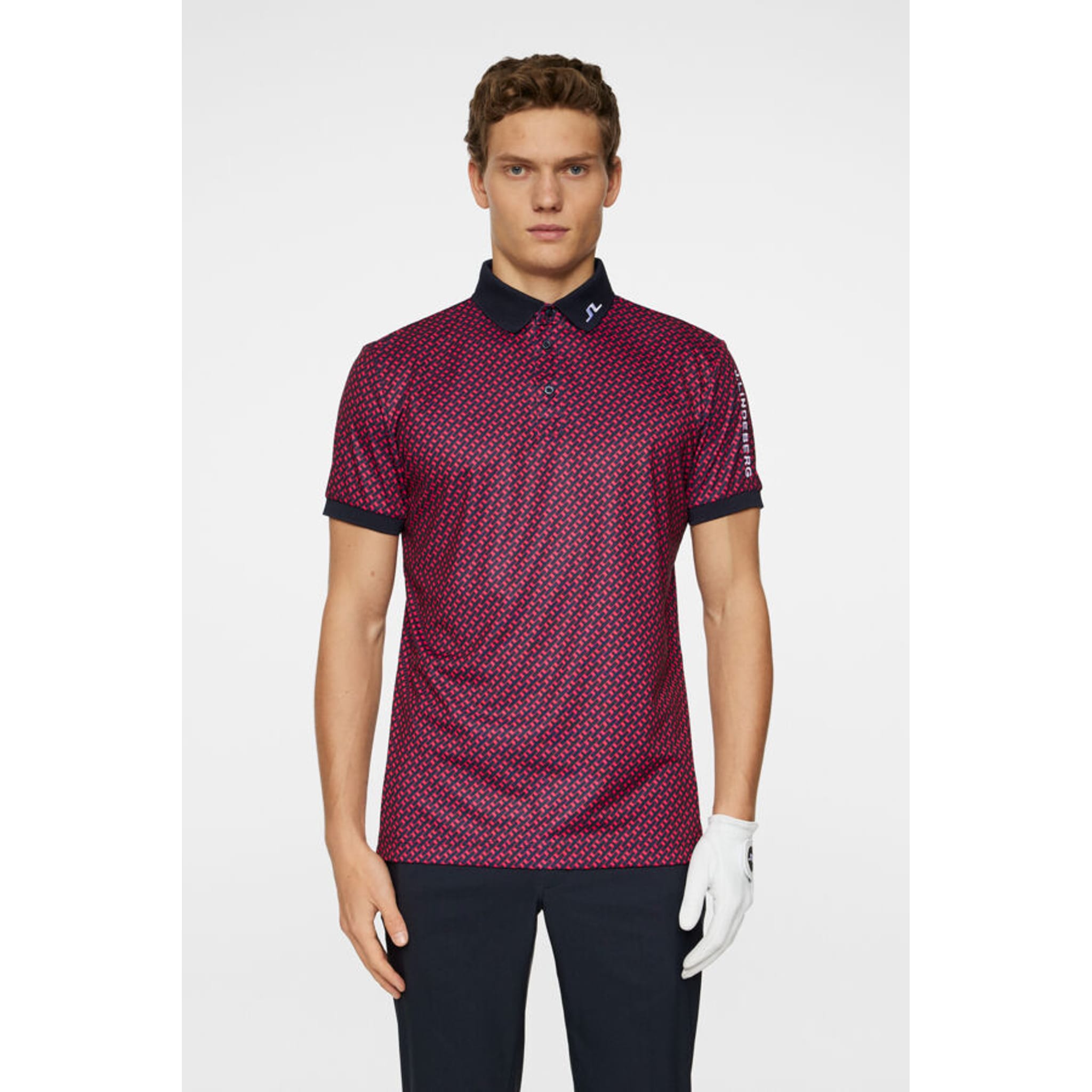 J. Lindeberg Tour Tech Print Polo Herren
