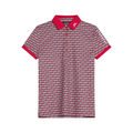 J. Lindeberg Tour Tech Print Polo Dámské JLMicro Bridge Rose Red Dámské