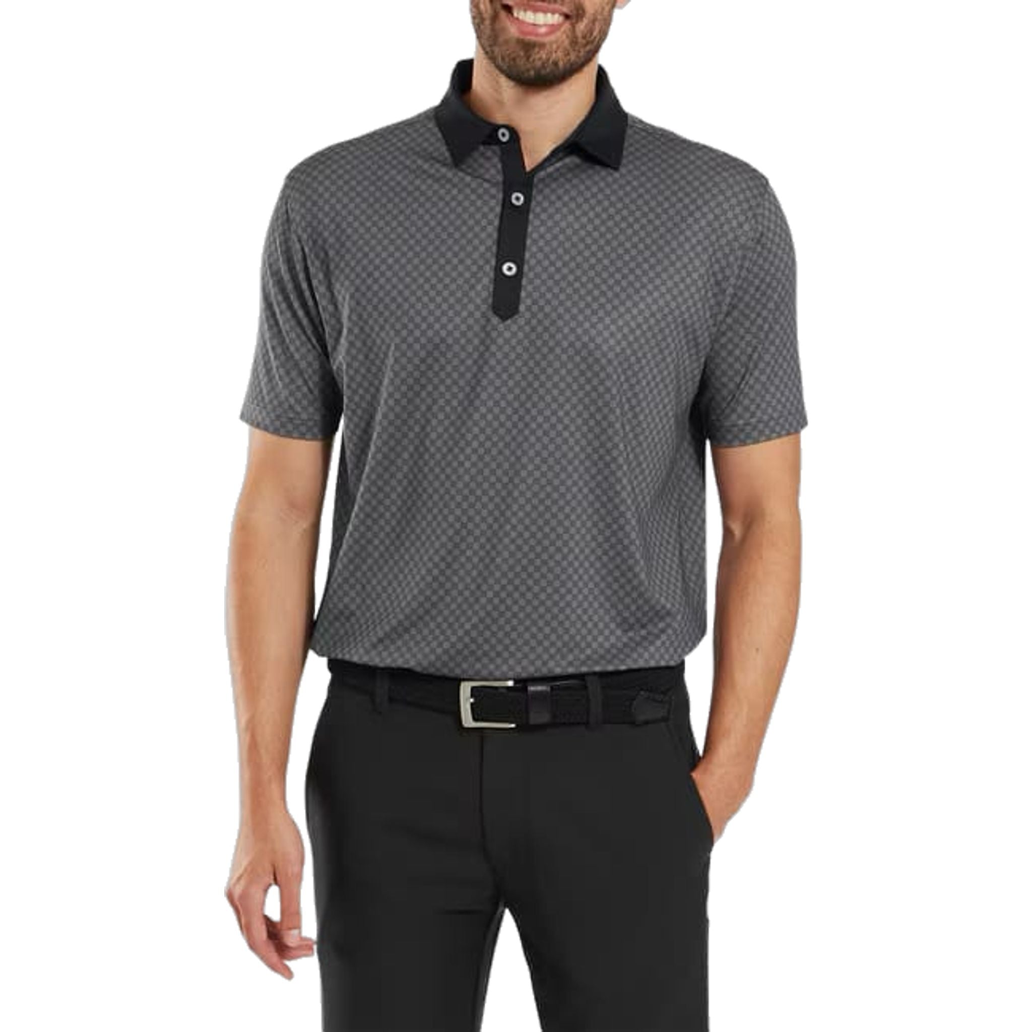 Footjoy Checker Jacquard Polo Herren