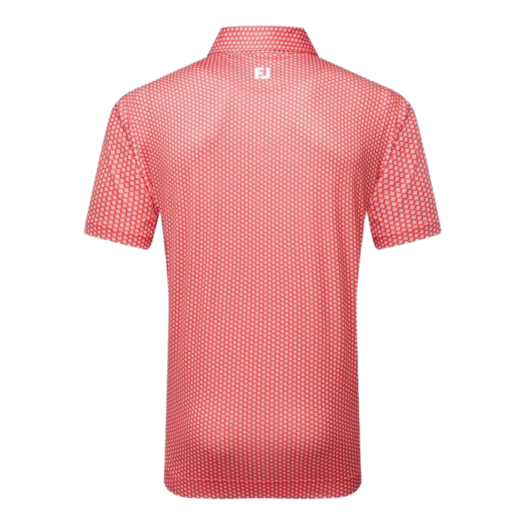 Footjoy Houndstooth Geo Lisle Polo Herren