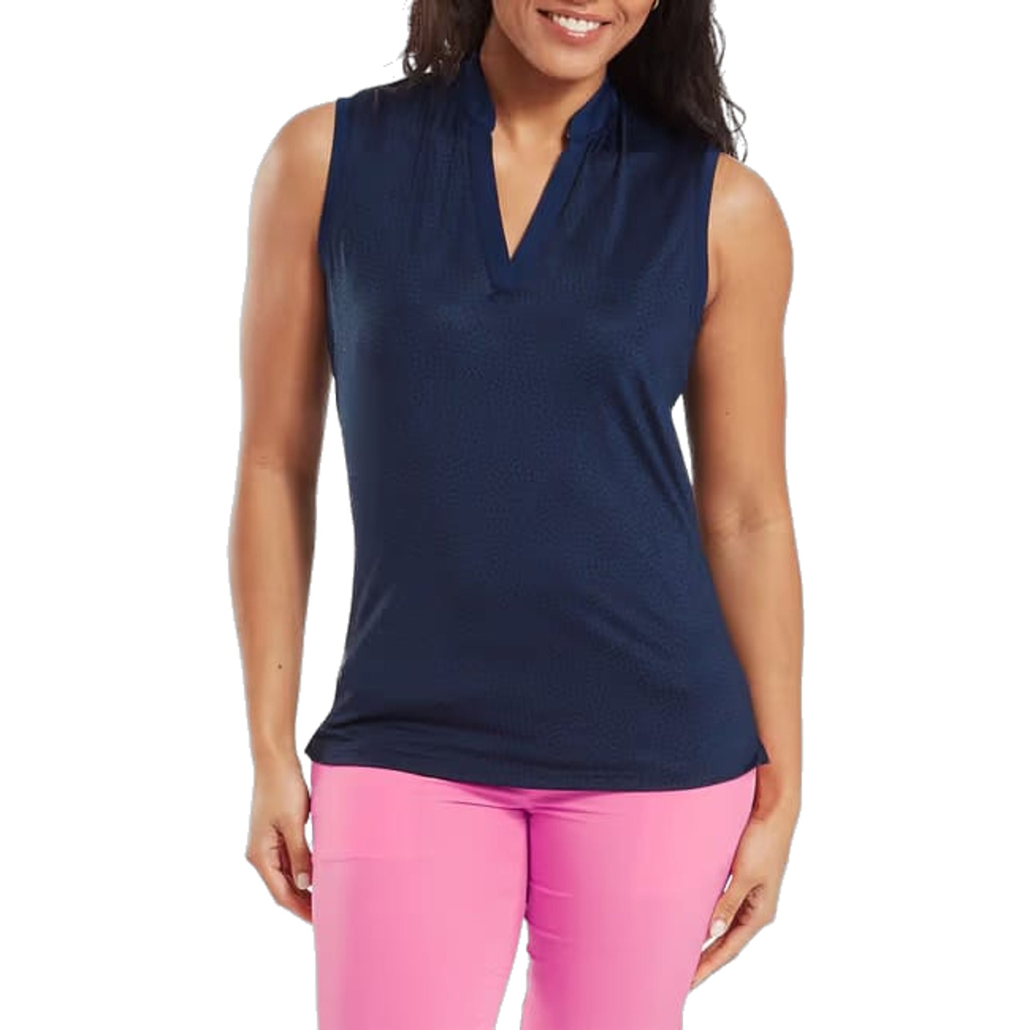 Footjoy Animal Print Sleeveless Lisle Polo