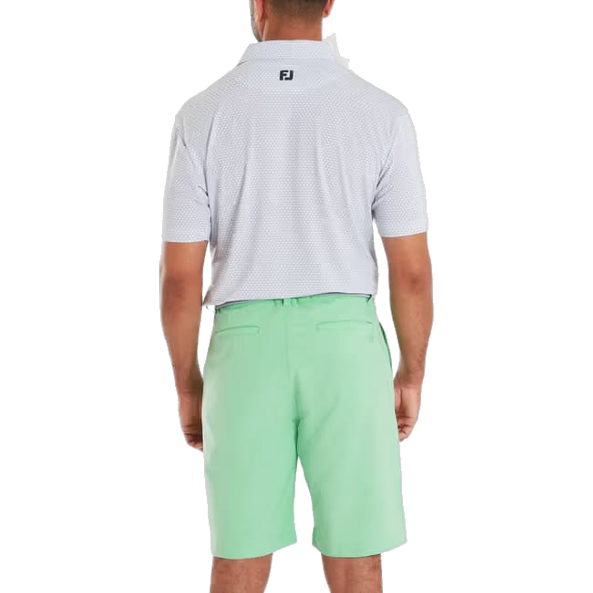 Footjoy Deco Diamond Print Lisle Polo Herren