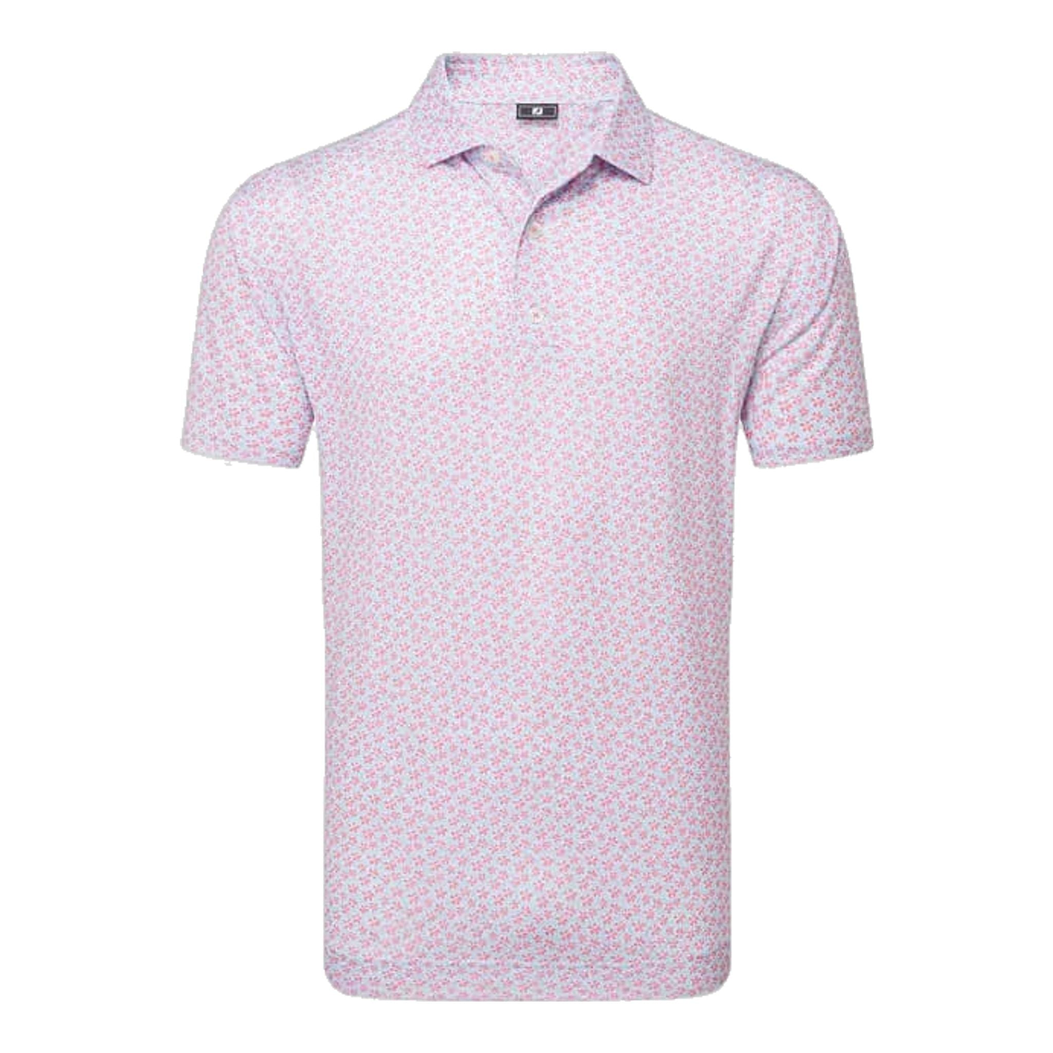 Footjoy Floral Sketch Print Lisle Polo Herren
