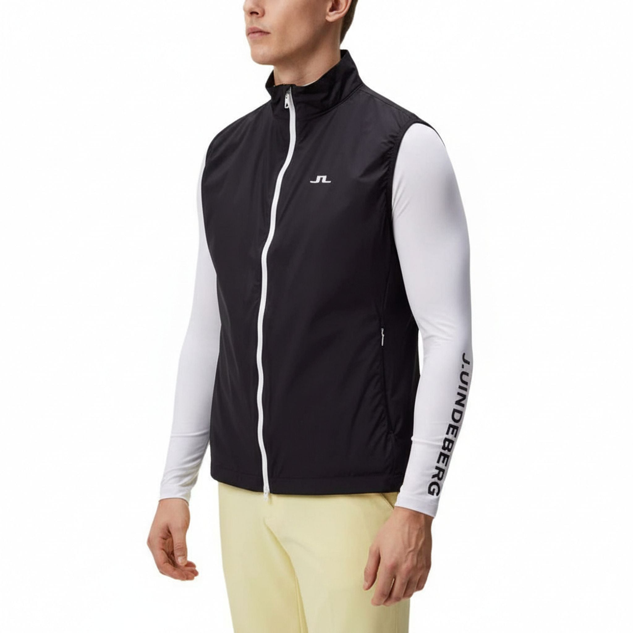 J. Lindeberg M Lee Golf Vest Mid Layer Black Herren