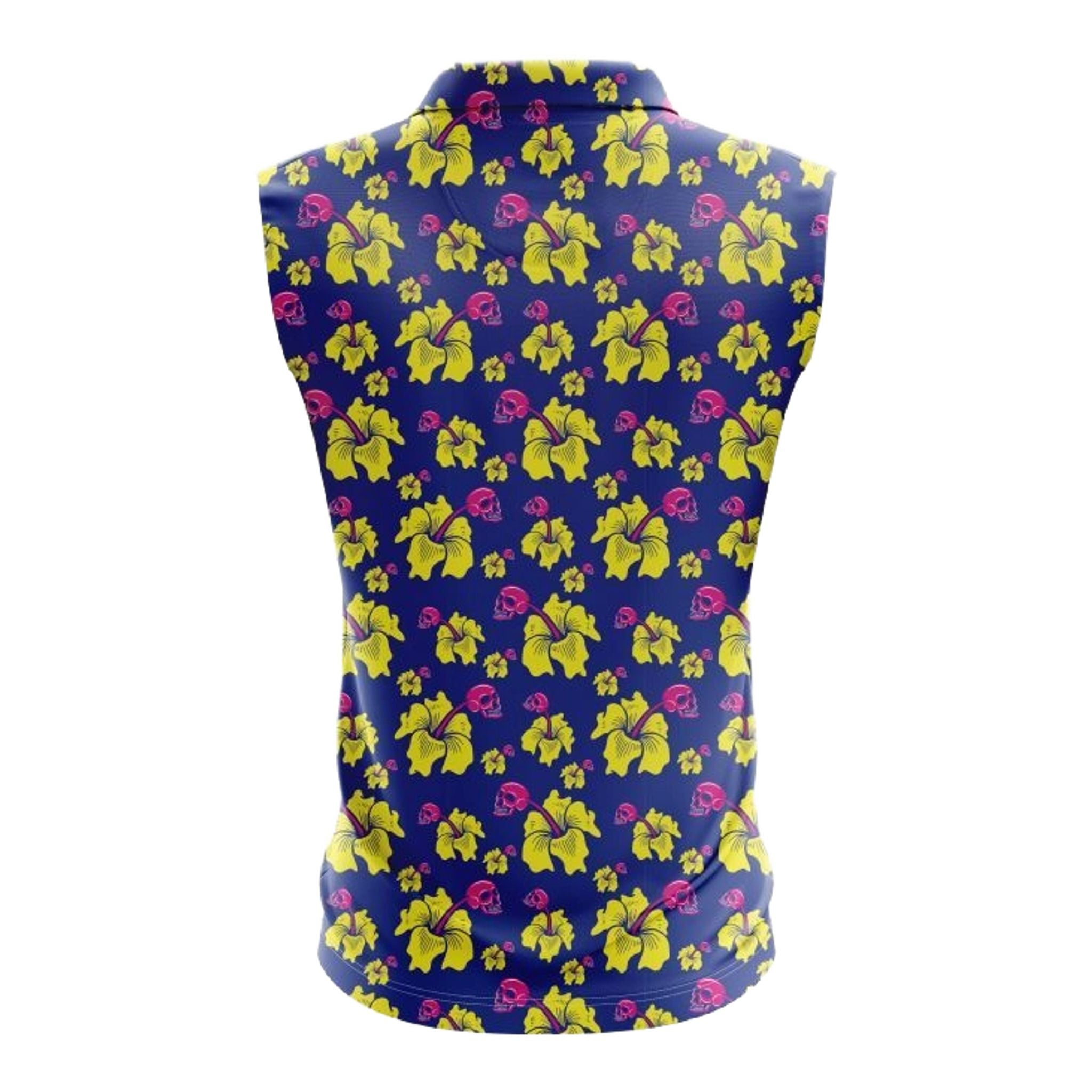 Golf Rowdies Flower Skull Polo Damen