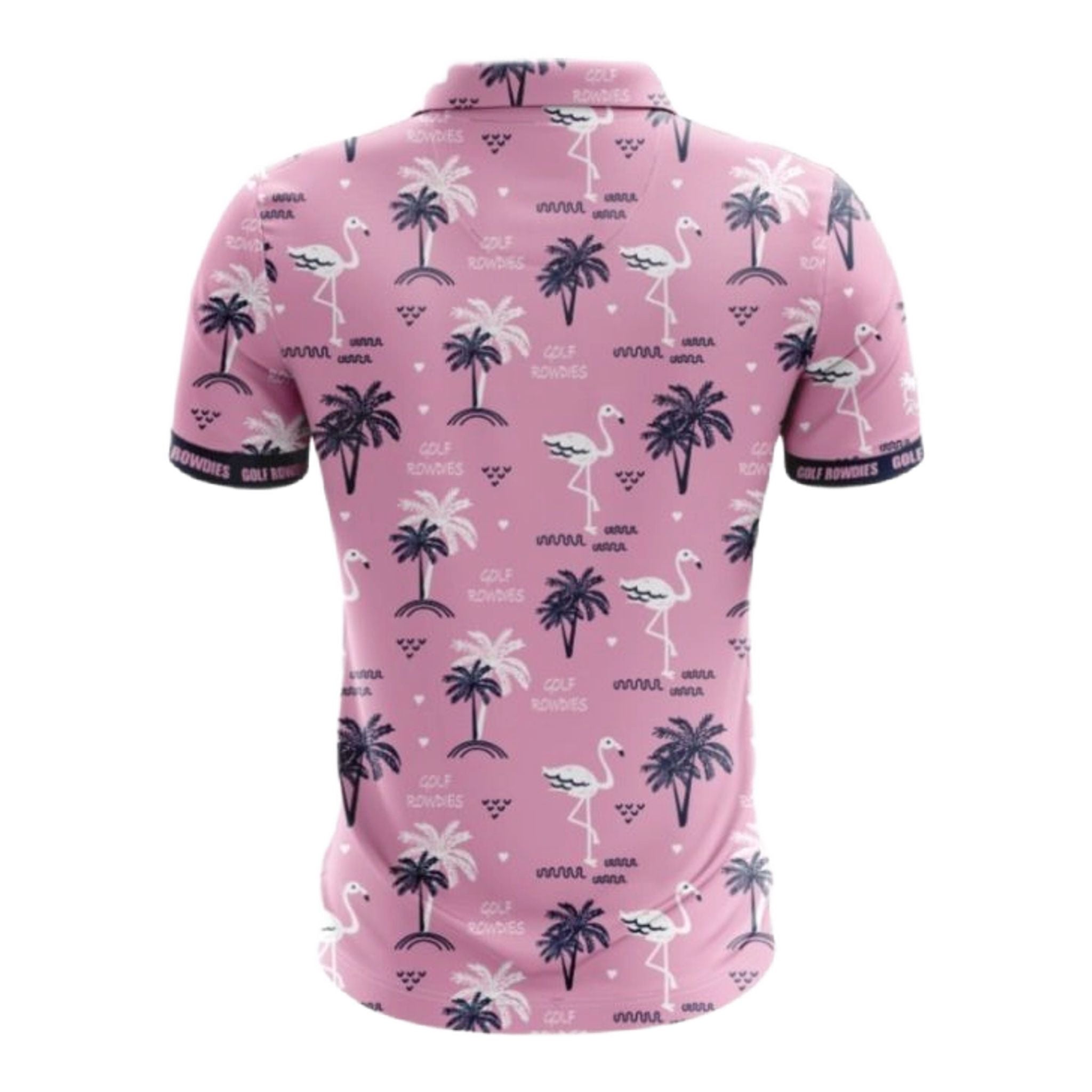 Golf Rowdies Flamingos & Palm Trees Polo Herren