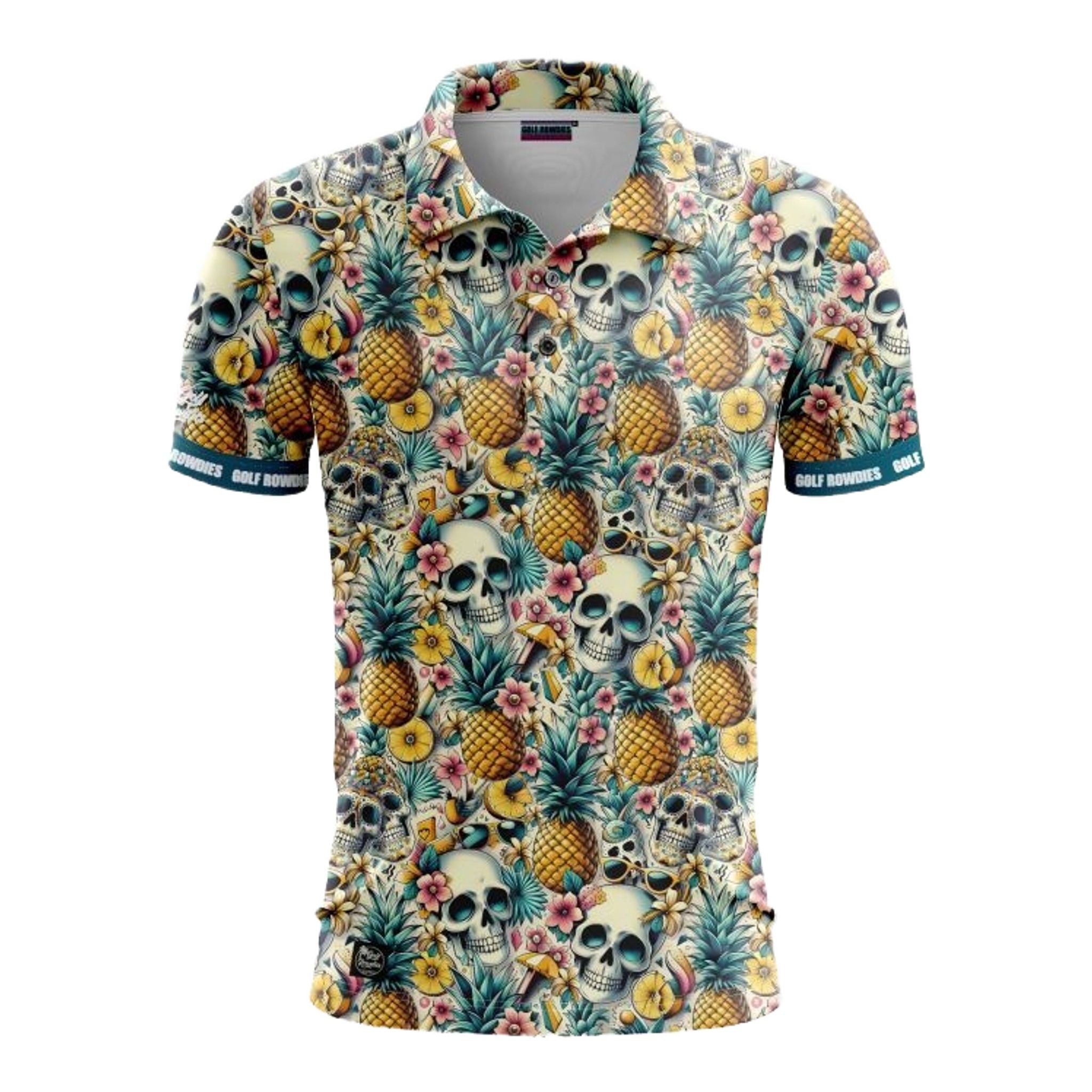 Golf Rowdies Ananas-Flower Polo Herren