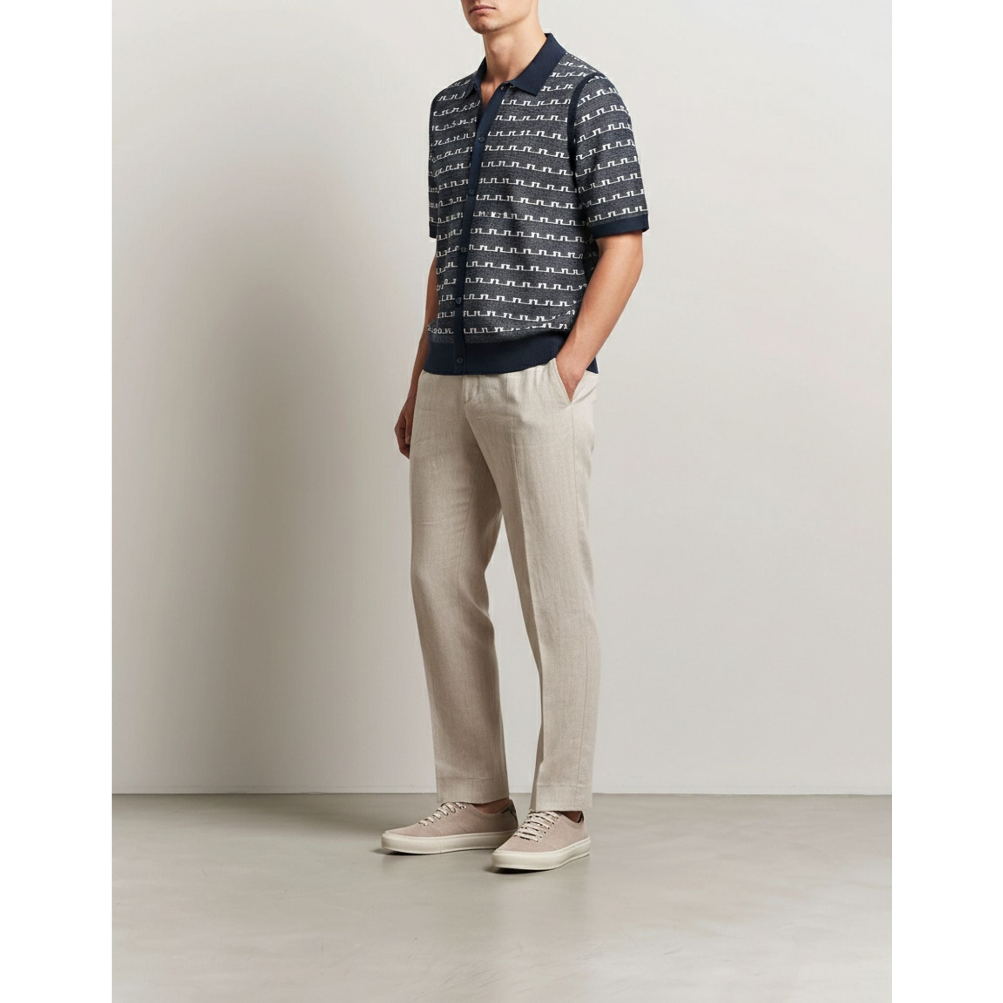 J. Lindeberg Polo 3D Bridge Monogram Herren