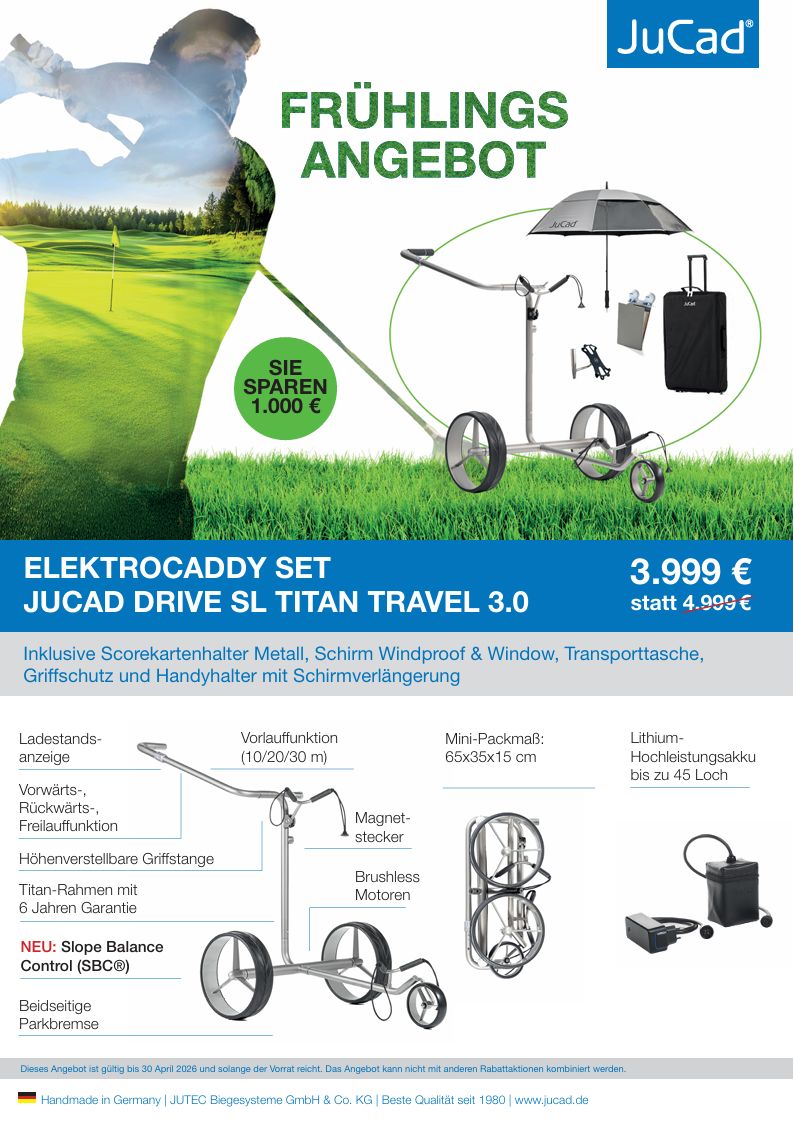JuCad Drive SL Titan Travel 3,0 Elektrocaddy